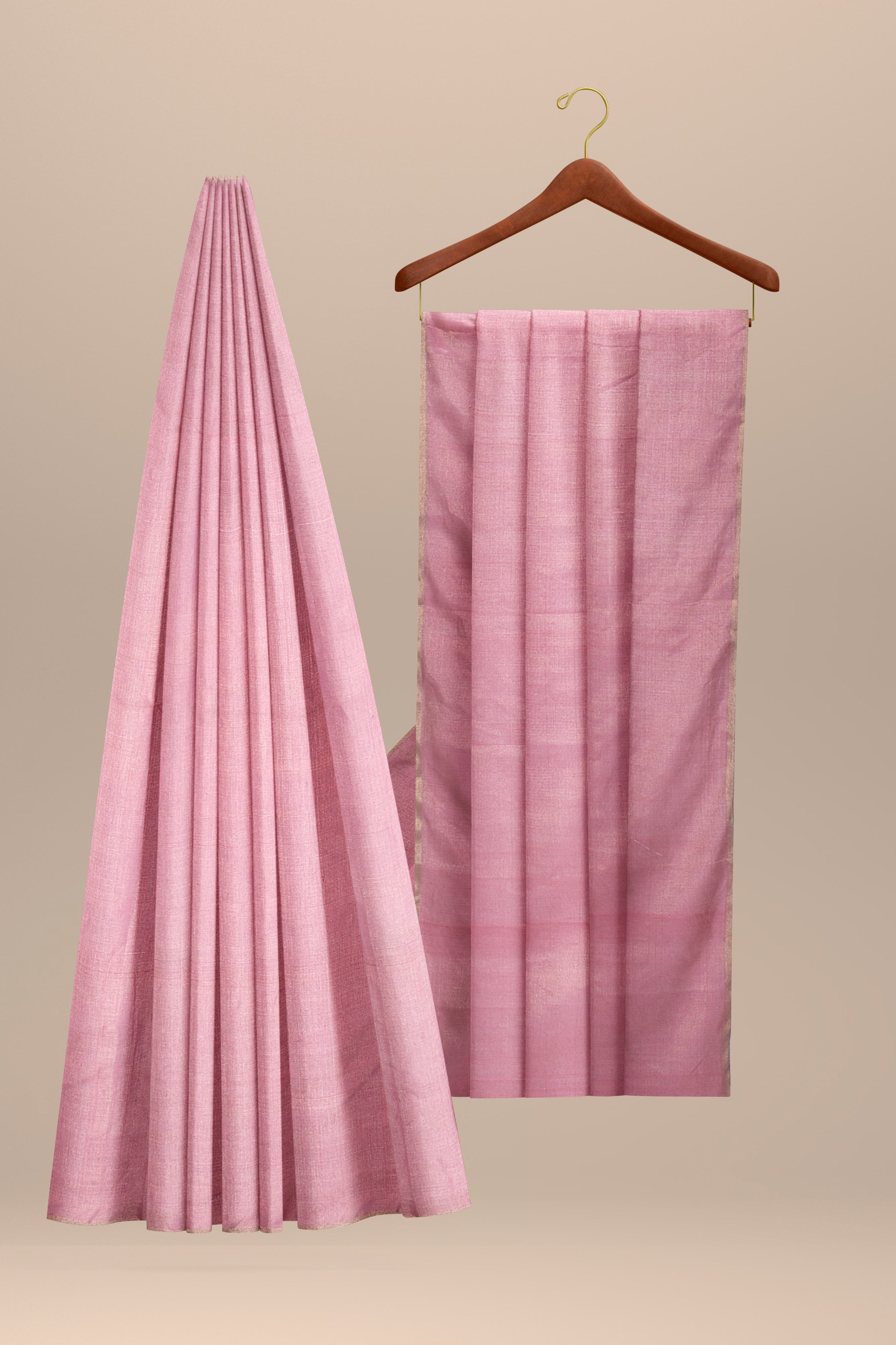 Handwoven Pink Sausar Tissue Silk Saree SKU - BS10021 - Bhartiya Shilp